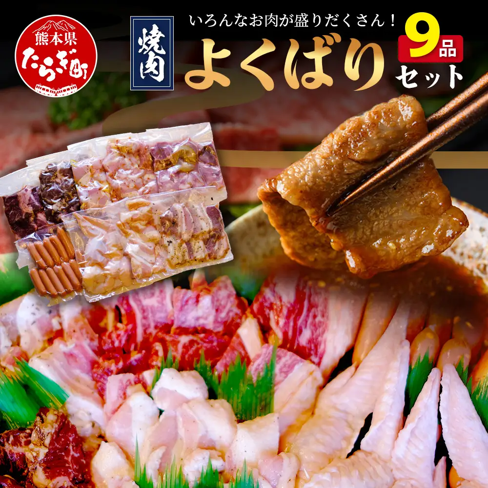【数量限定】村上精肉店の焼肉よくばり9種セット 1.6kg+手羽先 021-0667
