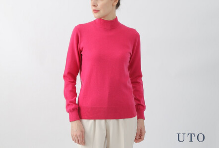 【期間限定(～8/31) エシカルプライス 】【UTOカシミヤ】セーター レディース ハイネック プルオーバー 100% ニット 岩手県 北上市R0114R0805