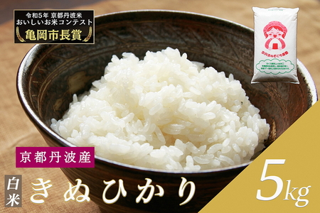 令和6年産 京都府産キヌヒカリ 白米 5kg 米 精米 新米 お米 丹波産米 京都米