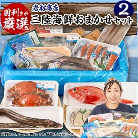 【三陸厳選】岩船商店おまかせ海産物詰め合わせセット(2)_魚介・海産物  貝   魚介・海産物  鮮魚   魚介・海産物 わかめ 海苔・海藻 ワカメ_【配送不可地域：離島・沖縄県・九州】【1523123】