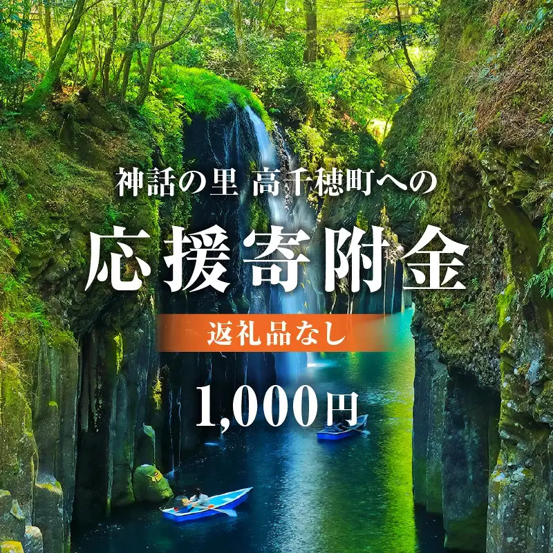 神話の里 高千穂町への応援寄附金【1,000円】（返礼品なし） 宮崎県 高千穂町 神話の里 応援寄附金 活性化 宮崎県 高千穂町 _Tk001-012