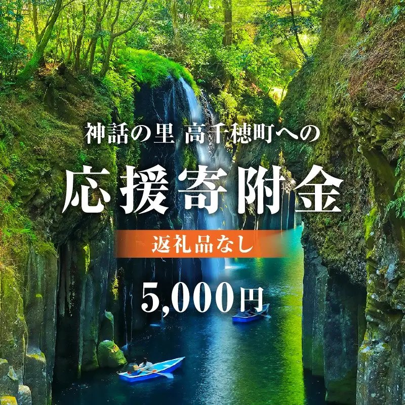 神話の里 高千穂町への応援寄附金【5,000円】（返礼品なし） 宮崎県 高千穂町 神話の里 応援寄附金 活性化 宮崎県 高千穂町 _Tk001-013