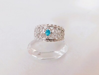 【ふるなび限定】【一点もの】Pt900　パライバトルマリン（0.10ct）ダイヤモンドリング　K51　K06092-H　FN-Limited-SP