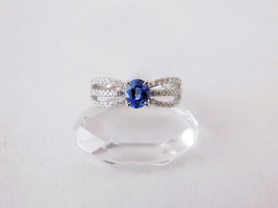 【ふるなび限定】【一点もの】Pt900　サファイヤ（0.50ct）ダイヤモンドリング　K52　K06093-H　FN-Limited-SP