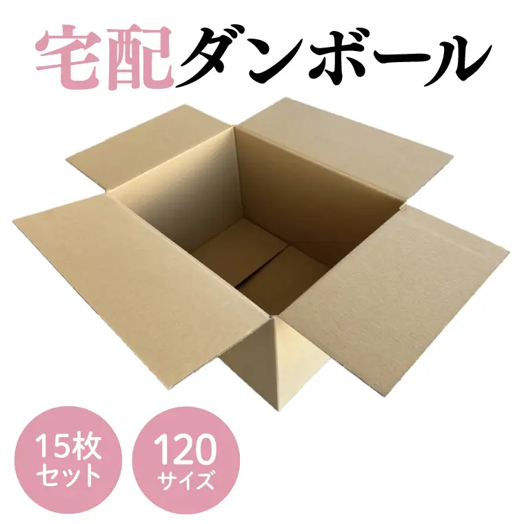 ダンボール 宅配 120サイズ 15枚セット【埼玉県 春日部市 収納 箱 梱包 宅急便 引っ越し 軽い】(CX004)