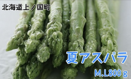 【2026年夏発送】刀祢農園の朝採り夏アスパラ　M～L（800g）　朝採れ　農家直送　新鮮　グリーンアスパラ　夏野菜　旬野菜　シャキシャキ　とれたて　北海道産