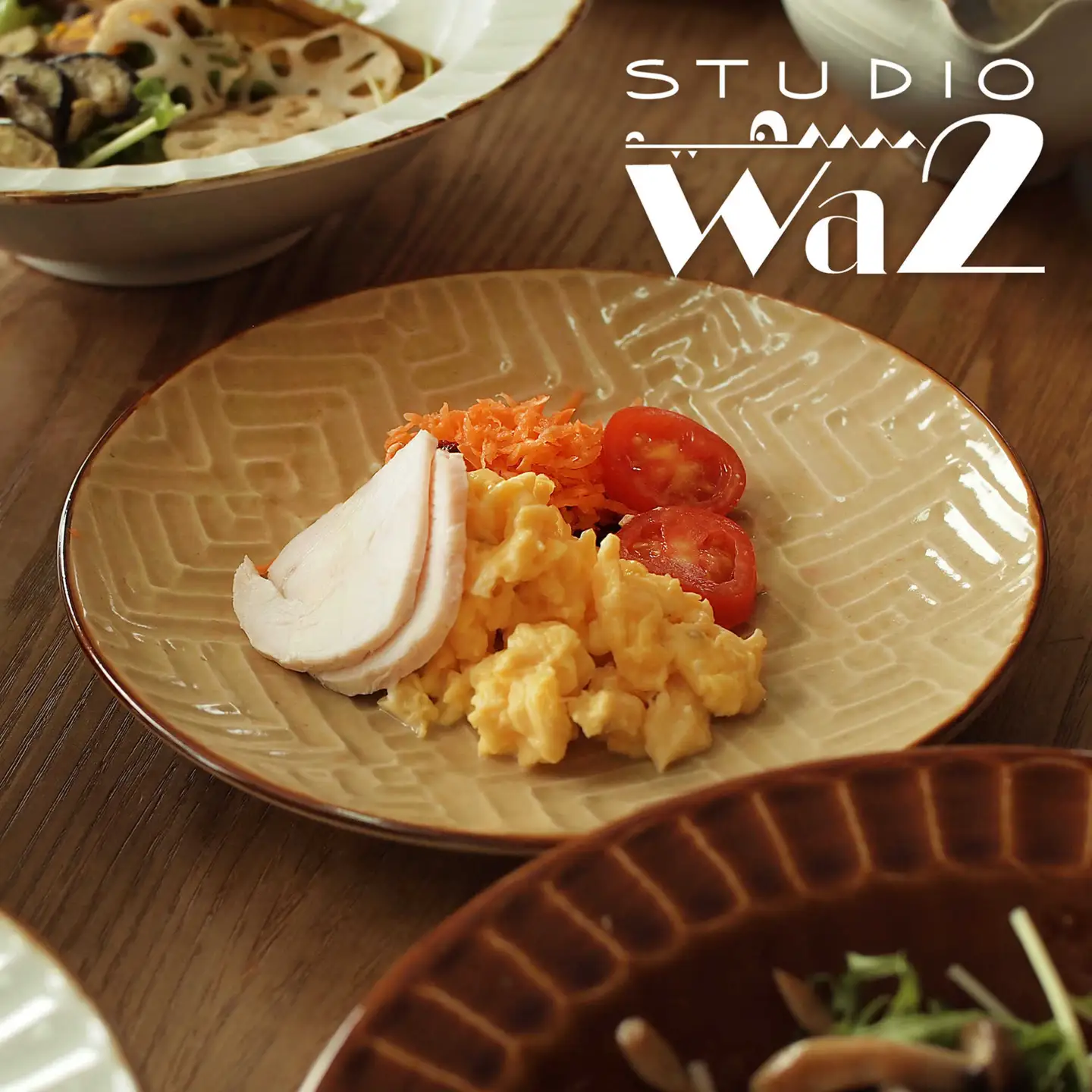 【波佐見焼】SHINOGI 6寸皿 2点セット 黄瀬戸【studio wani】[MB62]