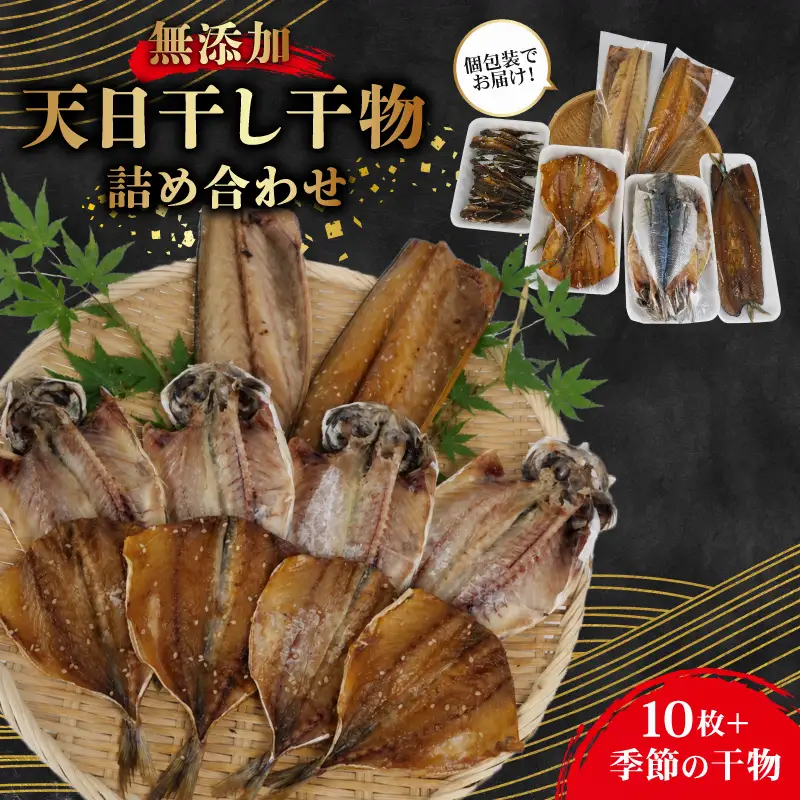 干物 詰め合わせ セット 10枚 + 季節のひもの 干物