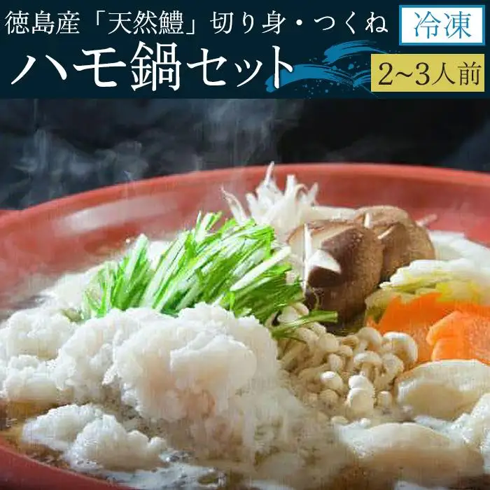 【お歳暮・贈答用・のし付き】冷凍ハモ鍋セット（2～3人前）（徳島産「天然鱧」切り身・つくね）