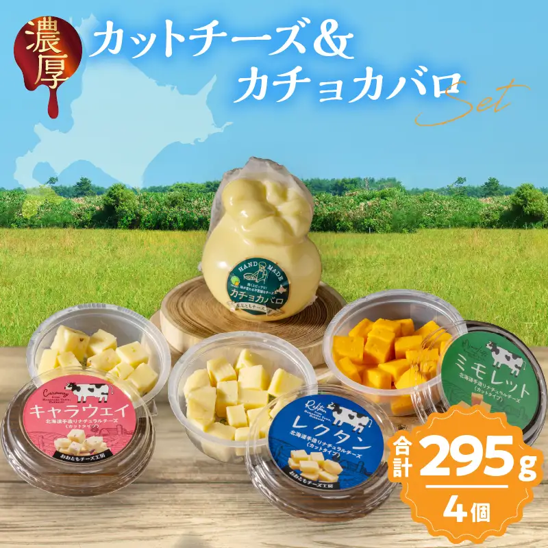 【おおともチーズ工房】《おつまみ＆お料理に!!》カットチーズ＆カチョカバロセット_H0003-116