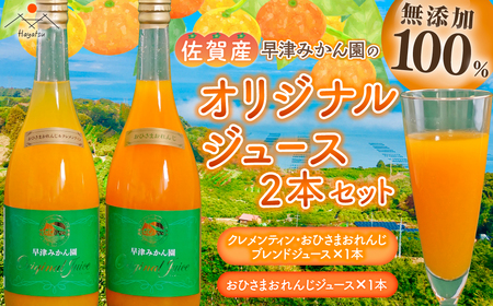 M-53 オリジナルジュース２種２本セット みかん 蜜柑 ミカン フルーツ 果物 くだもの ジューシー おれんじ オレンジ ジュース プレゼント 贈り物 ギフト ブレンド