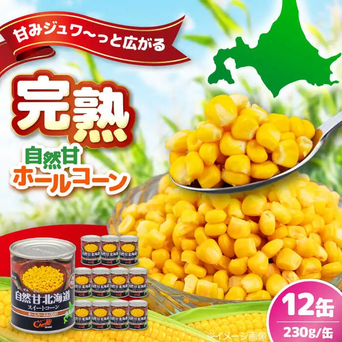 自然甘 ホールコーン 12缶 [AJAG019] 缶詰 北海道