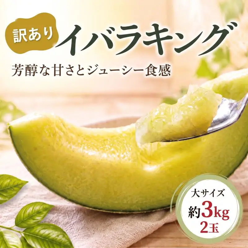 イバラキングメロン 訳あり 2玉 フルーツ 果物 大玉メロン