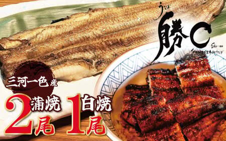 【備長炭で焼く“いい焦がし”】三河一色産うなぎの蒲焼2尾＆白焼1尾 鰻 ウナギ 蒲焼 白焼 たれ タレ 国産 備長炭 土用 丑の日 冷凍 三河一色産 H189-018