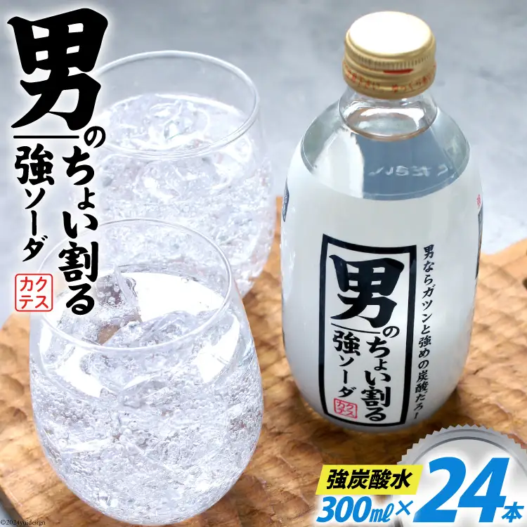 炭酸水 男のちょい割る ソーダ 300ml 24本
