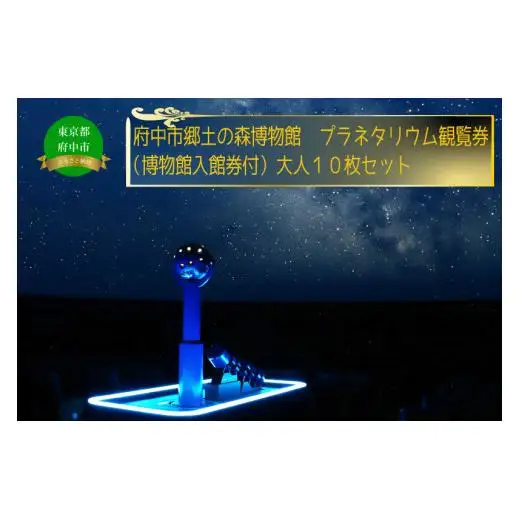 府中市郷土の森博物館・プラネタリウム観覧券（入館券付き）１０枚セット（大人用）