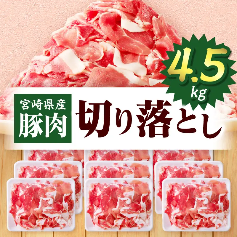 豚肉 切り落とし 豚肉[宮崎県産 4.5kg 500g×9P]
