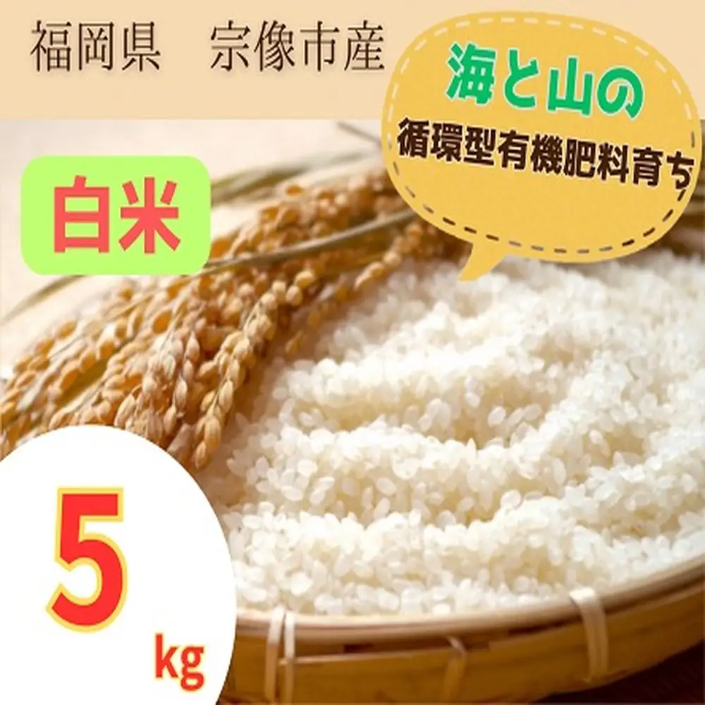 循環型有機肥料で育った白米 【1】ゆめつくし【2】ぴかまる 5kg【アグリCATS】_HA1589