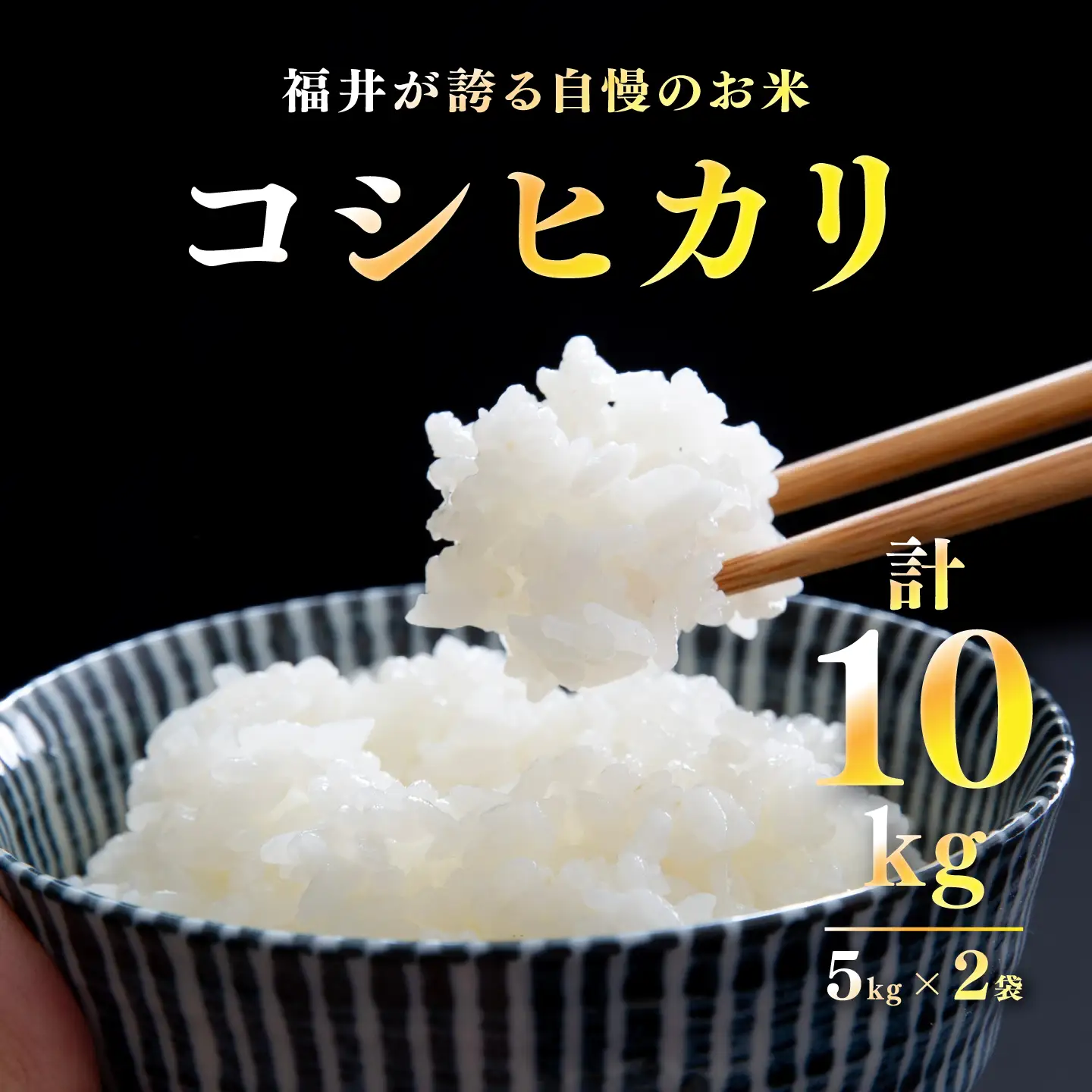 【数量限定！20袋限定販売！！】令和7年産　コシヒカリ　通常便（1回配送）計10kg（5kg×2袋）お米 ごはん