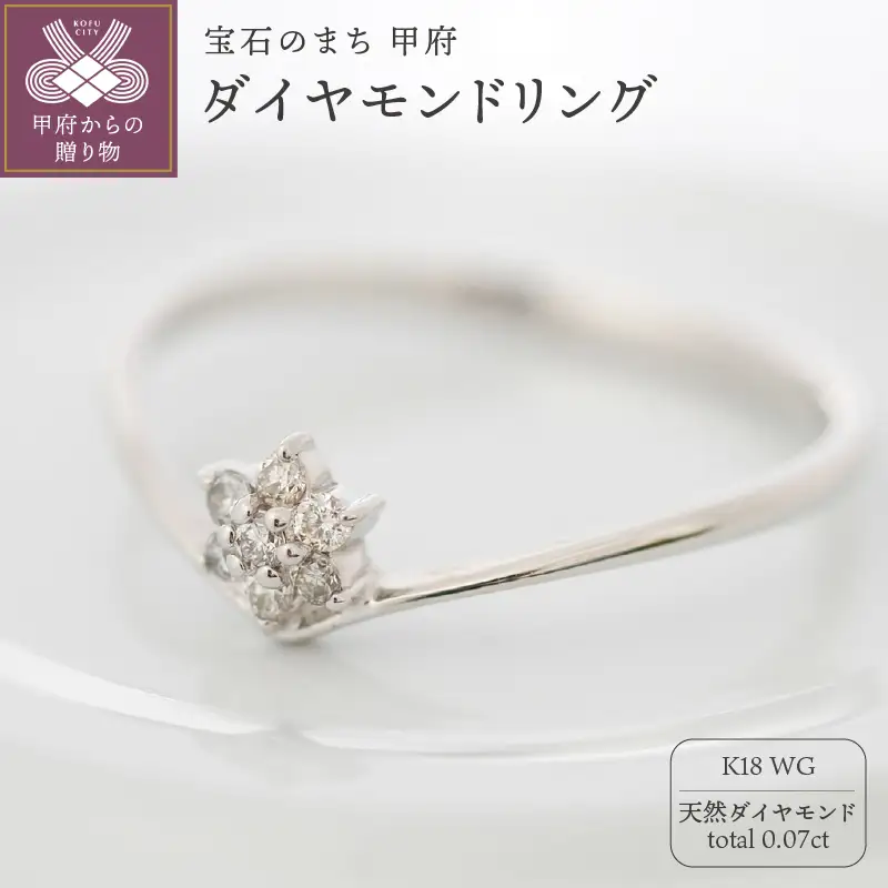 K18ホワイトゴールド 天然ダイヤモンドリング｜dr4767-K18wg