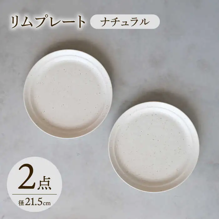 【波佐見焼】 リムプレート ナチュラル 2点セット 【西海陶器】[OA396]