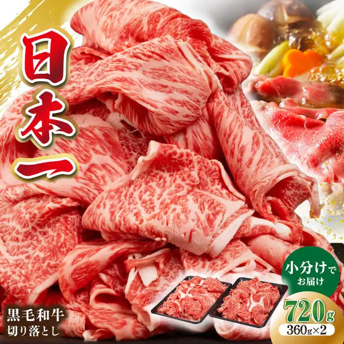 長崎県産黒毛和牛切り落とし 720g（360×2） [JGF001]和牛