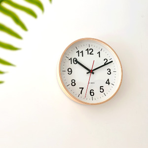 KATOMOKU plywood clock 2≪km-42M≫ ナチュラル【A-167】