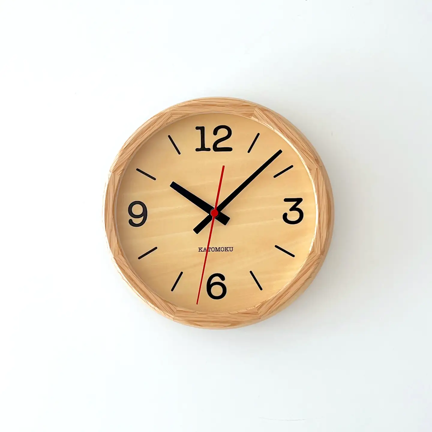 KATOMOKU muku clock 木製掛け時計（オーク）km-136OA