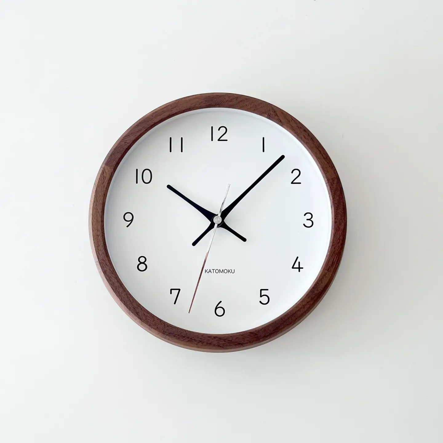KATOMOKU muku clock 木製掛け時計（ウォールナット）km-130WA