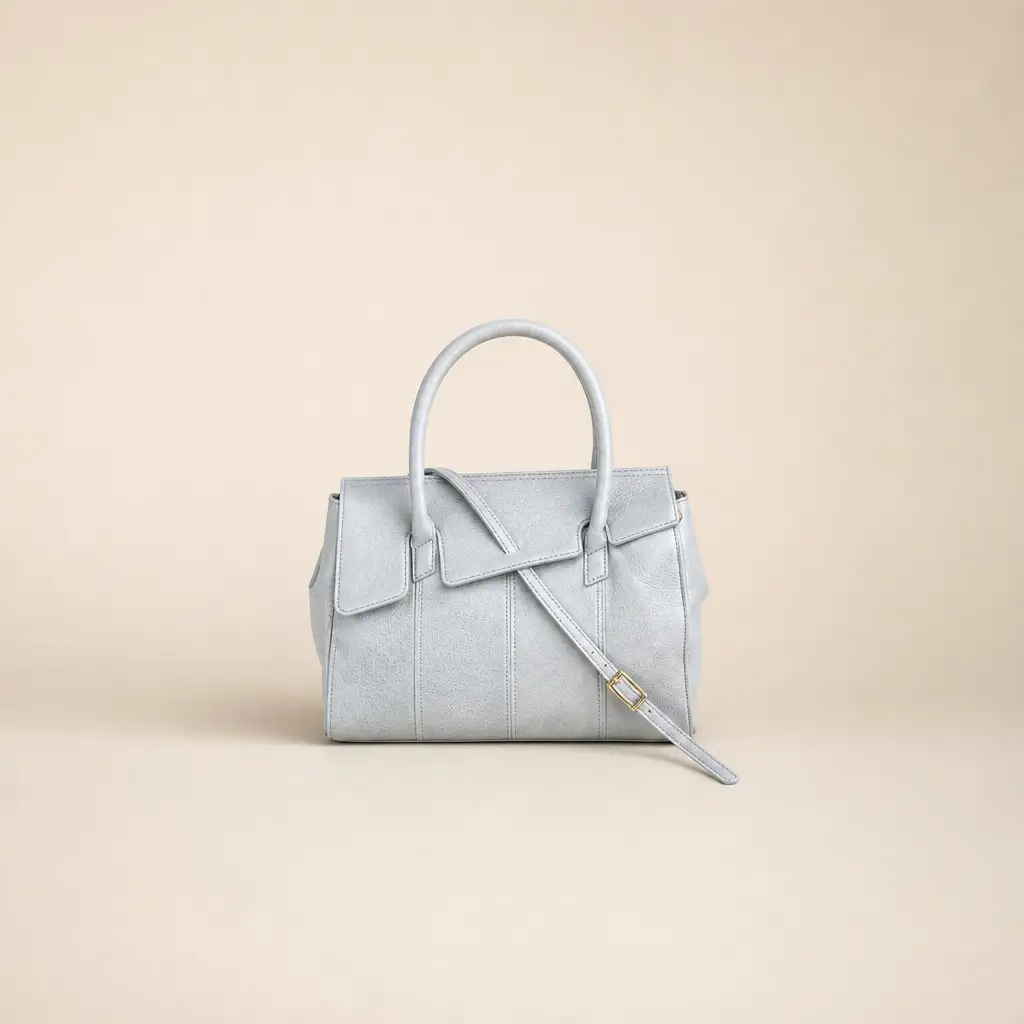 OBI（革のカシミヤ 郡上市産 明宝鹿革バッグ）ブルーグレイ