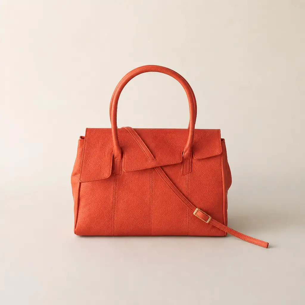 OBI（革のカシミヤ 郡上市産 明宝鹿革バッグ）ルージュ