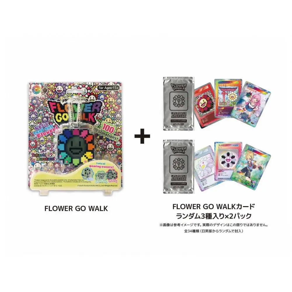 【ふるさと納税限定セット】FLOWER GO WALK / Black × White (Body Color: Purple) カード2パック付き