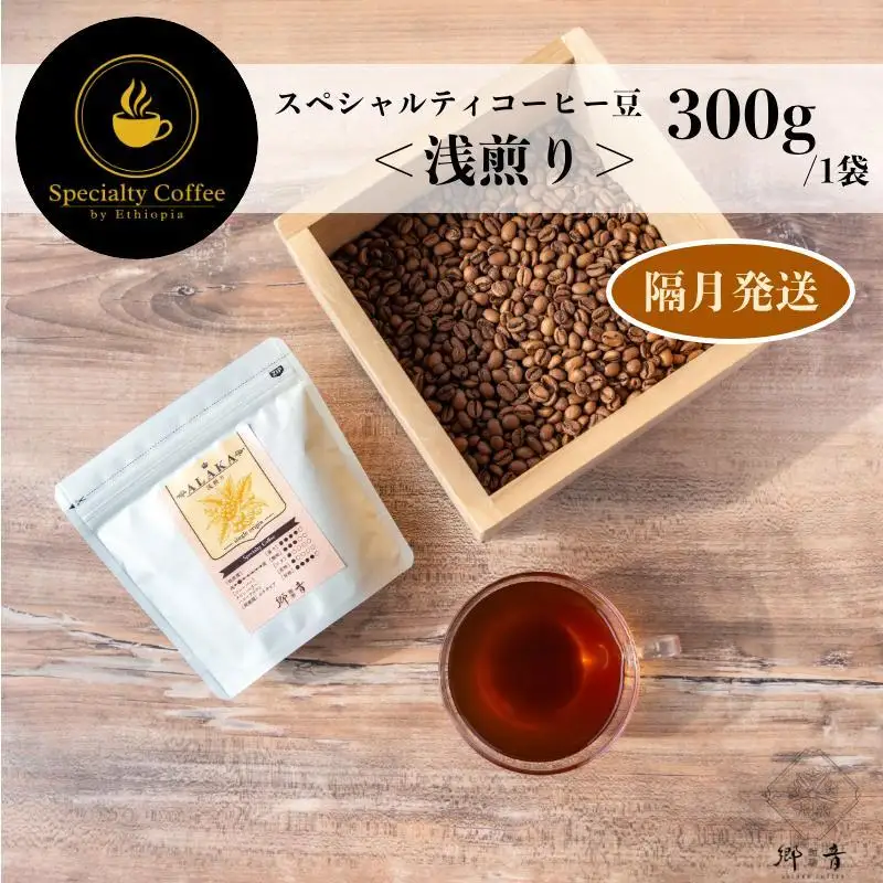 スペシャルティコーヒー焙煎豆 浅煎り 300g 定期便 全6回【2か月に1回配送コース】