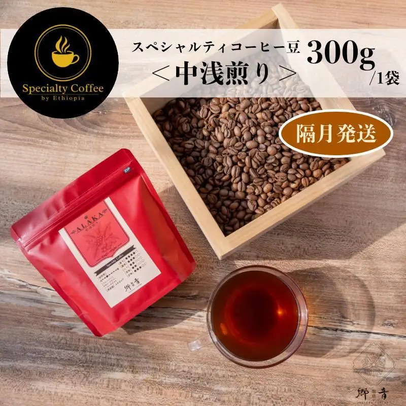 スペシャルティコーヒー焙煎豆 中浅煎り 300g 定期便 全6回【2か月に1回配送コース】