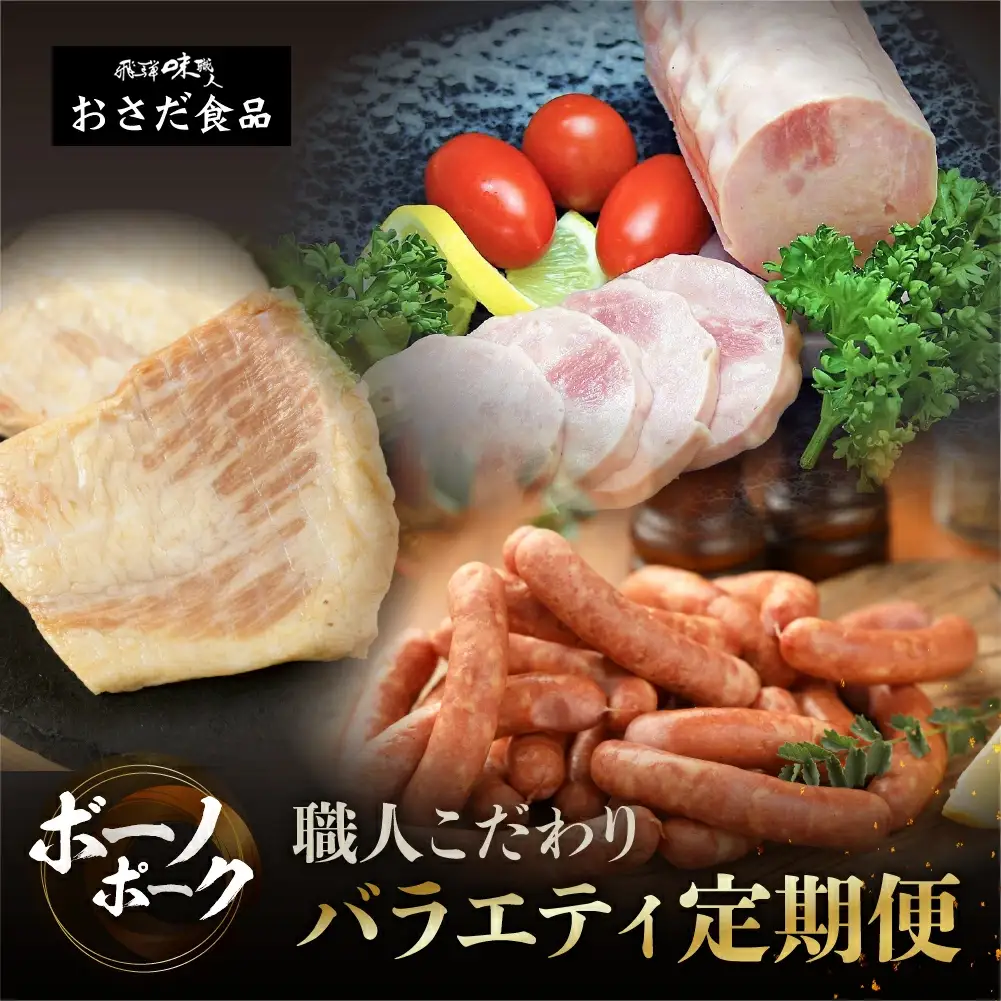 【定期便 3回】飛騨味職人「ボーノポーク満喫定期便」【57-E】