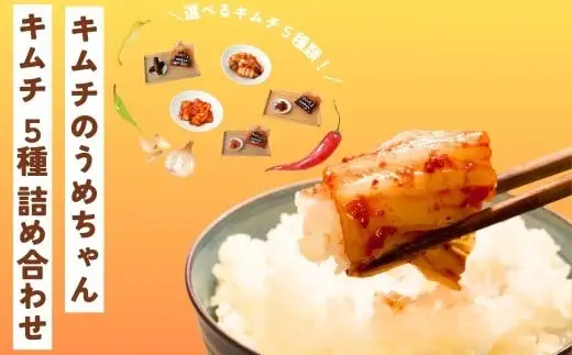 キムチ 5種類セット 【キムチのうめちゃん】 手作り 11-010