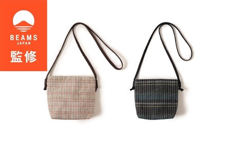 【BEAMS JAPAN監修】「伝統的工芸品」伊那紬 ミニショルダーバッグ 駒ヶ根市 ファッション ピンク系