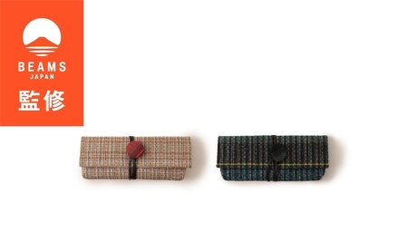 【BEAMS JAPAN監修】「伝統的工芸品」伊那紬 ペンケース 駒ヶ根市 雑貨 文房具 ピンク系
