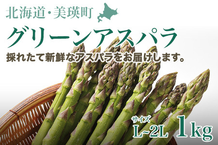 【令和9年産先行予約】グリーンアスパラ L～2Lサイズ 1kg アスパラ サスケの家