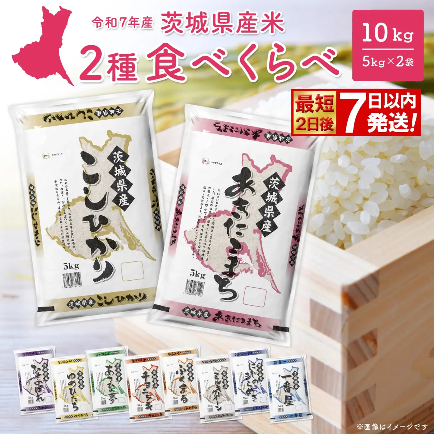 白米 2種食べ比べ 10kg スピード発送 精米 K2457 | 茨城県境町