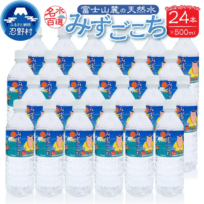 富士山麓　名水百選の天然水（忍野八海 ちょはっかい）500ml×24本
