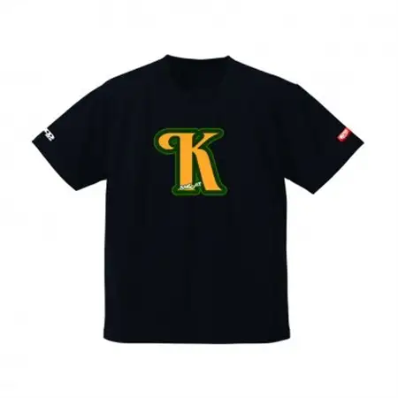 JTTA公認　卓球ユニフォーム【男女兼用(ドライ):Lサイズ】アルファベット　K　ブラック_装飾品・工芸品  洋服 _【1566506】