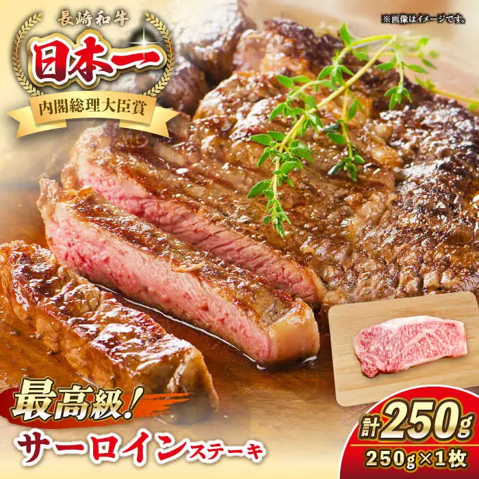 長崎和牛 サーロイン ステーキ 250g 《壱岐市》【KRAZY MEAT】 A5 A4 冷凍 和牛 肉 牛肉 BBQ 詰め合わせ 贈り物[JER096] 九州