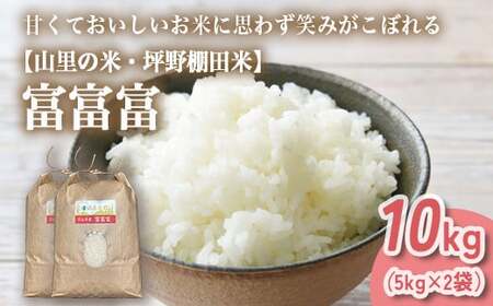 山の湧き水 寒暖差 山里 山里の米･坪野米 R7年産 富富富 10kg（5kg×2）　※北海道・沖縄・離島への配送不可