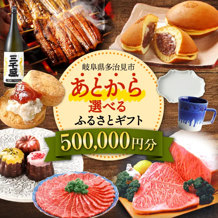 【あとから選べる】 岐阜県多治見市ふるさとギフト 50万円分  飛騨牛 日本酒 スイーツ 美濃焼 あとから ギフト[TDA034]