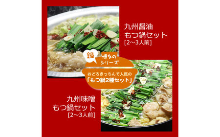 もつ鍋 醤油味＆味噌味 4-6人前 [ABDF175] もつ鍋
