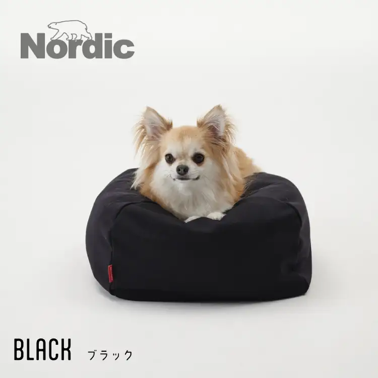 クッション ビーズクッション ハナロロ ペットクッション Sカバー付 30L ブラック