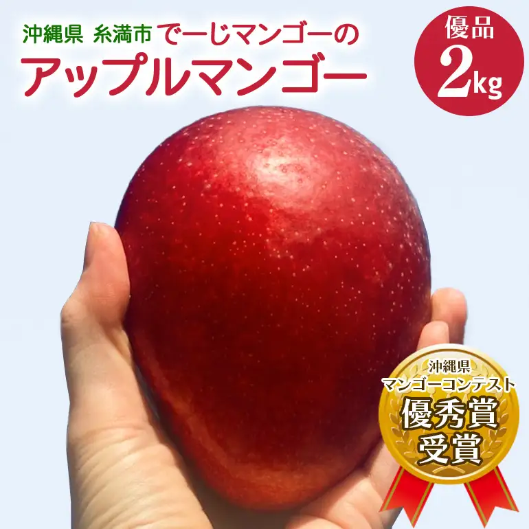 【2026年発送】【令和5年度優秀賞受賞】でーじマンゴーアップルマンゴー2kg(優品) 26-5