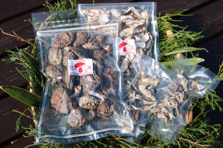 乾燥椎茸(２２０ｇ)、乾燥キクラゲ(８０ｇ)　セット