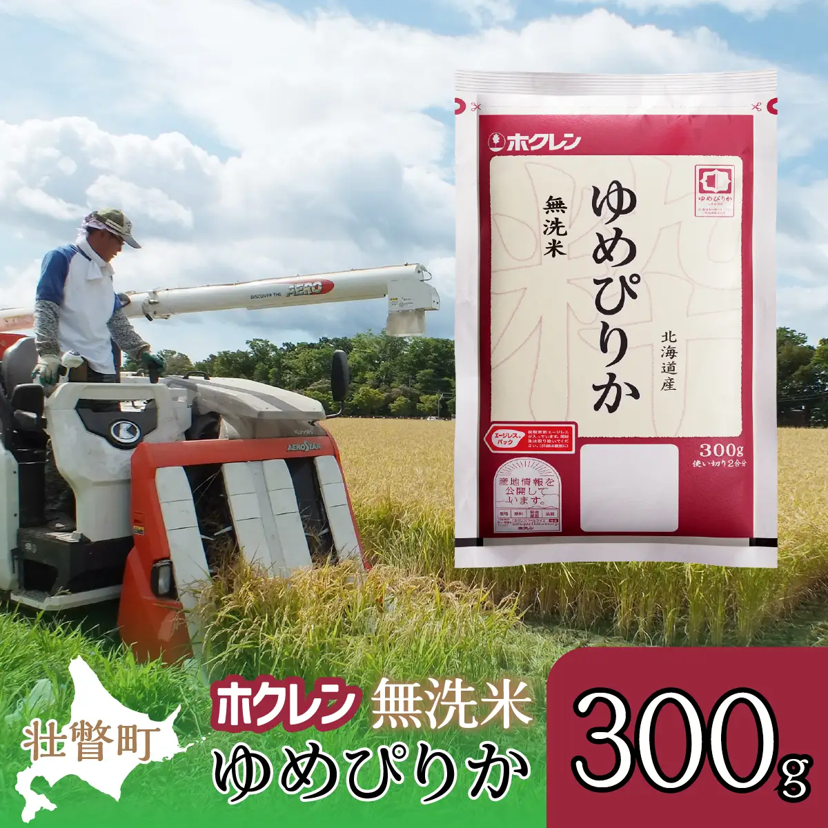 【令和7年産米】（無洗米300g）ホクレンゆめぴりか SBTD148
